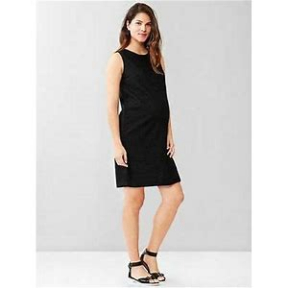 GAP Maternity Black eyelet shift dress